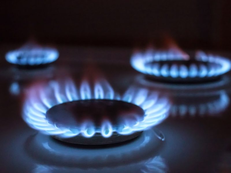 gas flame, selective focus