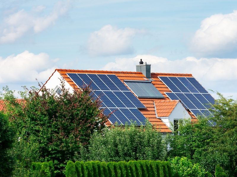 Modern House with Photovoltaic and Solar Heating System