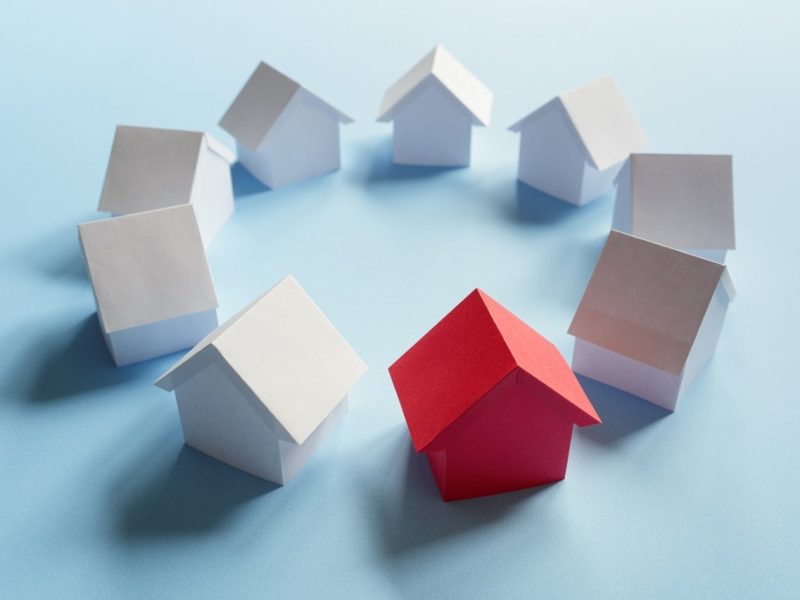 Searching for real estate property, house or new home